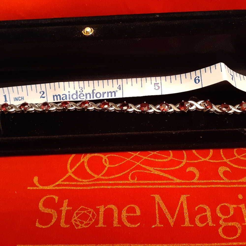 silver ruby bracelet - Picture 2 of 2